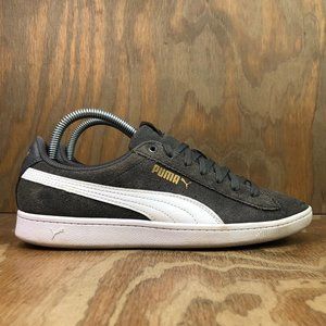 PUMA Women's Vikky Low Grey Suede Sneakers